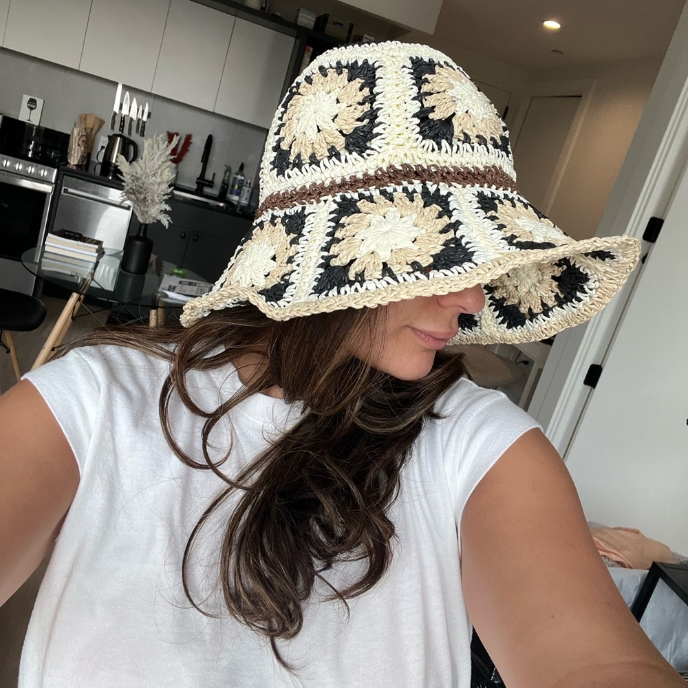 Straw Woven Bucket Hat